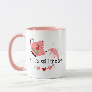 Funny Pink Teapot Cute Gossip Girl Coffee Mug