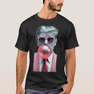 Funny Pink Trump Bubble Gum Yum Tee 