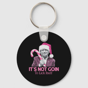 Funny Pink Trump Santa Christmas Mega Holiday Key Ring