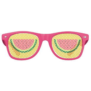 Funny pink watermelon fruit party shades glasses