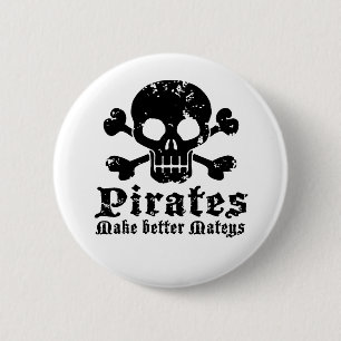 Funny Pirate 6 Cm Round Badge