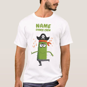 Funny Pirate Cactus Dance Crew   Custom Dancing T-Shirt