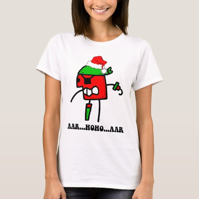 Funny pirate Christmas T-Shirt (Front)
