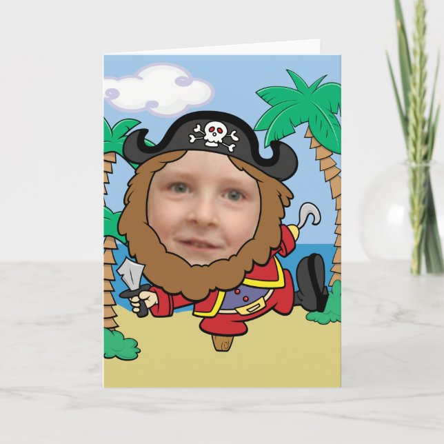 Funny Pirate Cut Out Face Template (Front)