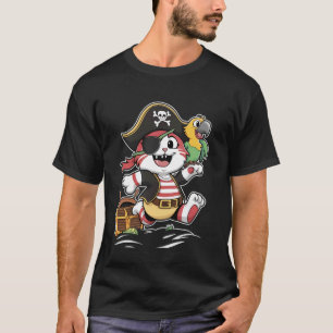 Funny Pirate Design for Kids Boys Toddler, Pet Cat T-Shirt