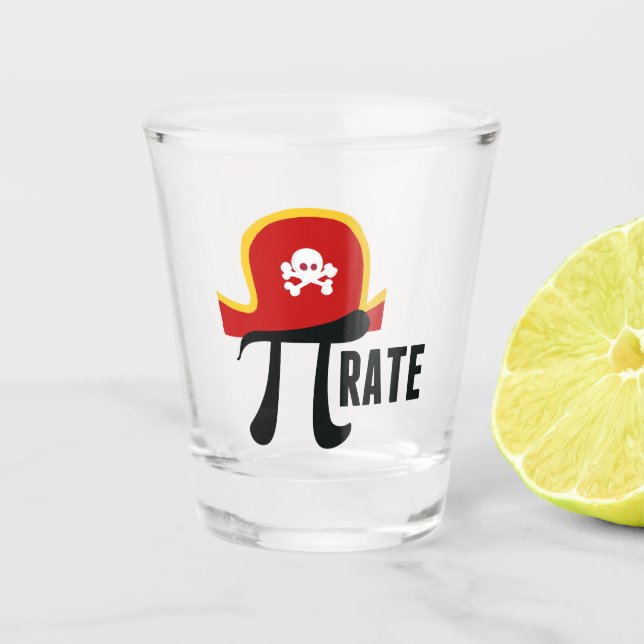 Funny Pirate Math Pun Shot Glass (Front)