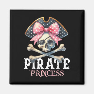 Funny Pirate Princess Coquette Bow Halloween Costu Magnet