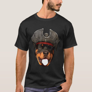 Funny Pirate Rottweiler Pug Dog Gifts T-Shirt