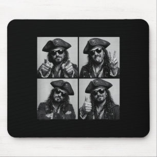 Funny pirate sunglasses photobooth design mouse pad