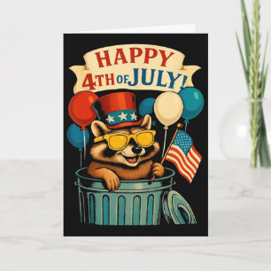 Funny Piston Muscle Car Mechanic 4th Of July Proud Card