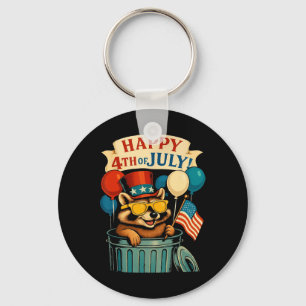 Funny Piston Muscle Car Mechanic 4th Of July Proud Key Ring