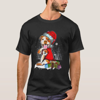 Funny Pit Bull Christmas I Love Mum Tattoo Xmas Pa T-Shirt
