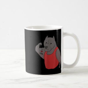 Funny Pit Bull Dog I Love Dad Tattoo Lover Coffee Mug