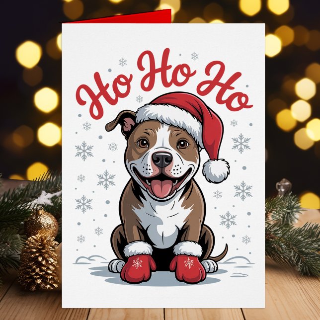 Funny Pit Bull Santa Pittbull Christmas Dog (Creator Uploaded)