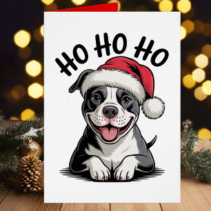 Funny Pit Bull Santa Pittie Christmas Pitbull Dog 