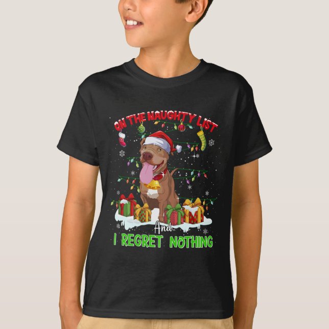 Funny Pitbull Christmas Ugly Sweater Dog Xmas Outf (Front)
