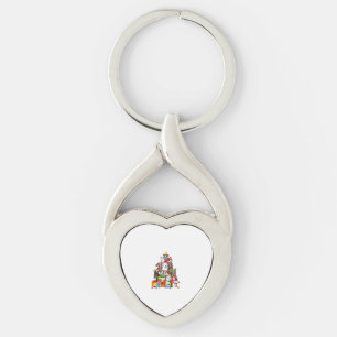Funny Pitbull Dog Christmas Tree Lights Puppy Dog  Key Ring