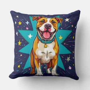 Funny Pitbull Dog Lover Home Decor Cushion