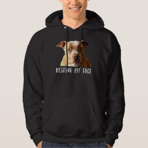 Funny Pitbull Dog Resting Pit Face Hoodie