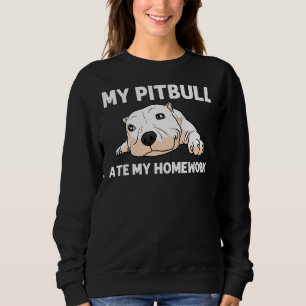 Funny Pitbull For Kids Boys Girls Pet Canine Dog A Sweatshirt