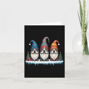 Funny Pitbull Gnomies Christmas Gnome Womens Mens Card