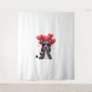 Funny Pitbull Heart Valentines Day Dog Dad Mom Gif Tapestry