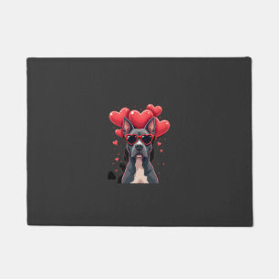 Funny Pitbull Heart Valentines Day Dog Dad Mum Gif Doormat