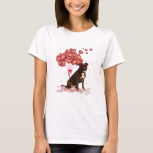 Funny Pitbull Heart Valentines Day Dog Dad Mum Gif T-Shirt