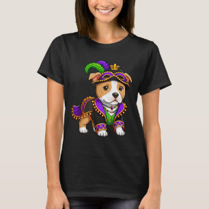 Funny Pitbull Lover Festival Carnival Mardi Gras  T-Shirt