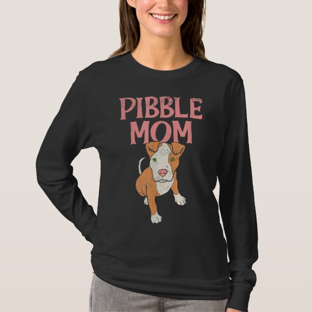 Funny Pitbull Mum Pibble Mum T-Shirt (Front)