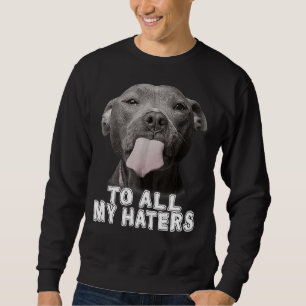Funny Pitbull To All My Haters Pitbull Dog Lover 1 Sweatshirt