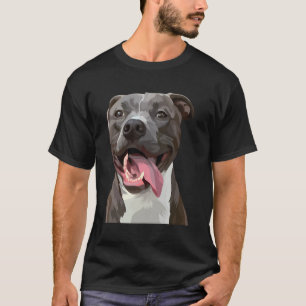 Funny Pitbull Watercolor Dog Mum Dad Mothers Day B T-Shirt