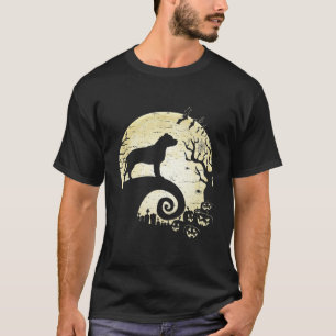 Funny Pitbull Witch Pumpkin Halloween Costume T-Shirt