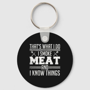 Funny Pitmaster I Smoke Meat Bbq Smoker Grill Dad Key Ring