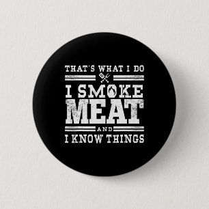 Funny Pitmaster I Smoke Meat Bbq Smoker Grill Gift 6 Cm Round Badge