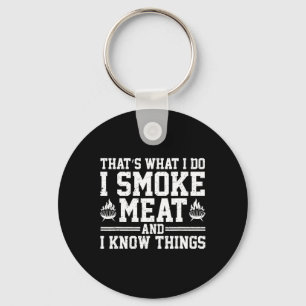 Funny Pitmaster I Smoke Meat Bbq Smoker Grill Gril Key Ring