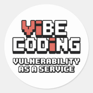 funny pixel-art Cybersecurity network Classic Round Sticker