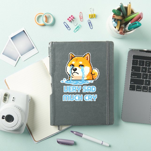 Funny pixel art Shiba Inu dog meme (iPad Cover)
