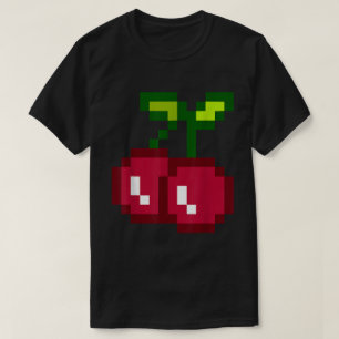Funny Pixel Cherry 80s Gamer Tee