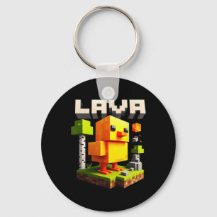 Funny Pixel Chicken Gamer Humour Meme  Key Ring