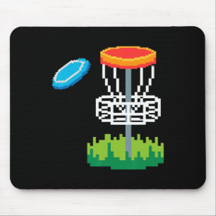 Funny Pixel Disc Golf Tee Player Sket Golfer Golfi Mouse Pad