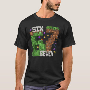 Funny Pixel Six Seven 67 Gamer Birthday for Men Bo T-Shirt