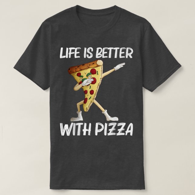 Funny Pizza Art For Men Women Pizza Slice Italian  T-Shirt (Design Front)