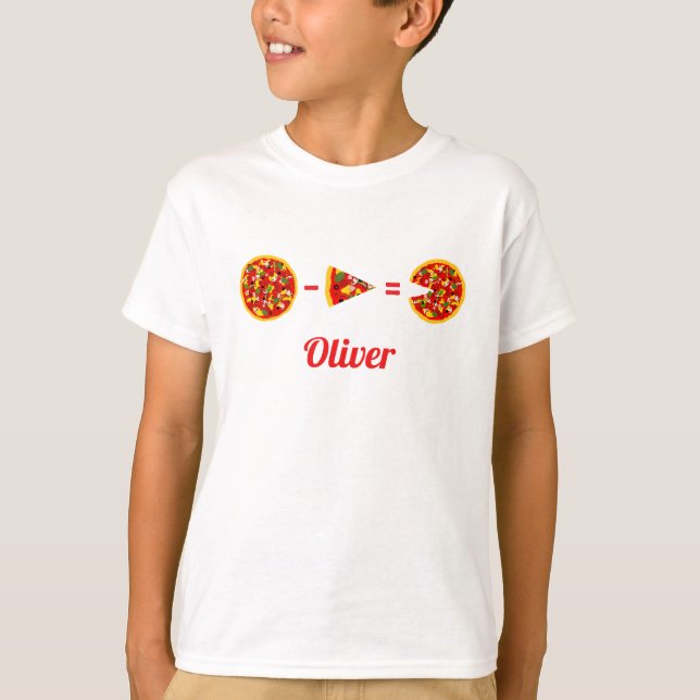 Funny Pizza Calculation Personalised T-Shirt (Front)