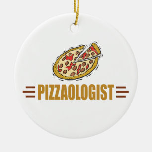 Funny Pizza Ceramic Tree Decoration