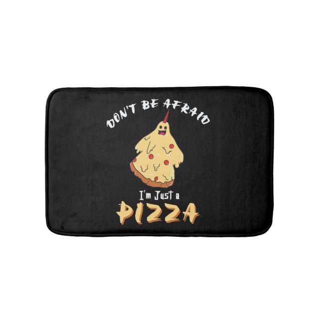 Funny Pizza Costume Halloween Party Bath Mat (Front)