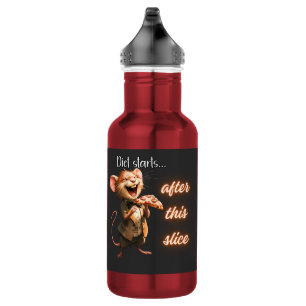 ✨Funny Pizza Diet Mouse Design 532 Ml Water Bottle