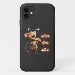 ✨Funny Pizza Diet Mouse Design iPhone 11 Case