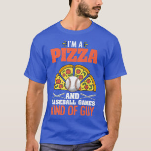 Funny Pizza Eater Humour For Baseball Game Cheesy T-Shirt