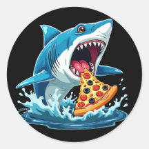 funny Pizza Eating Shark
